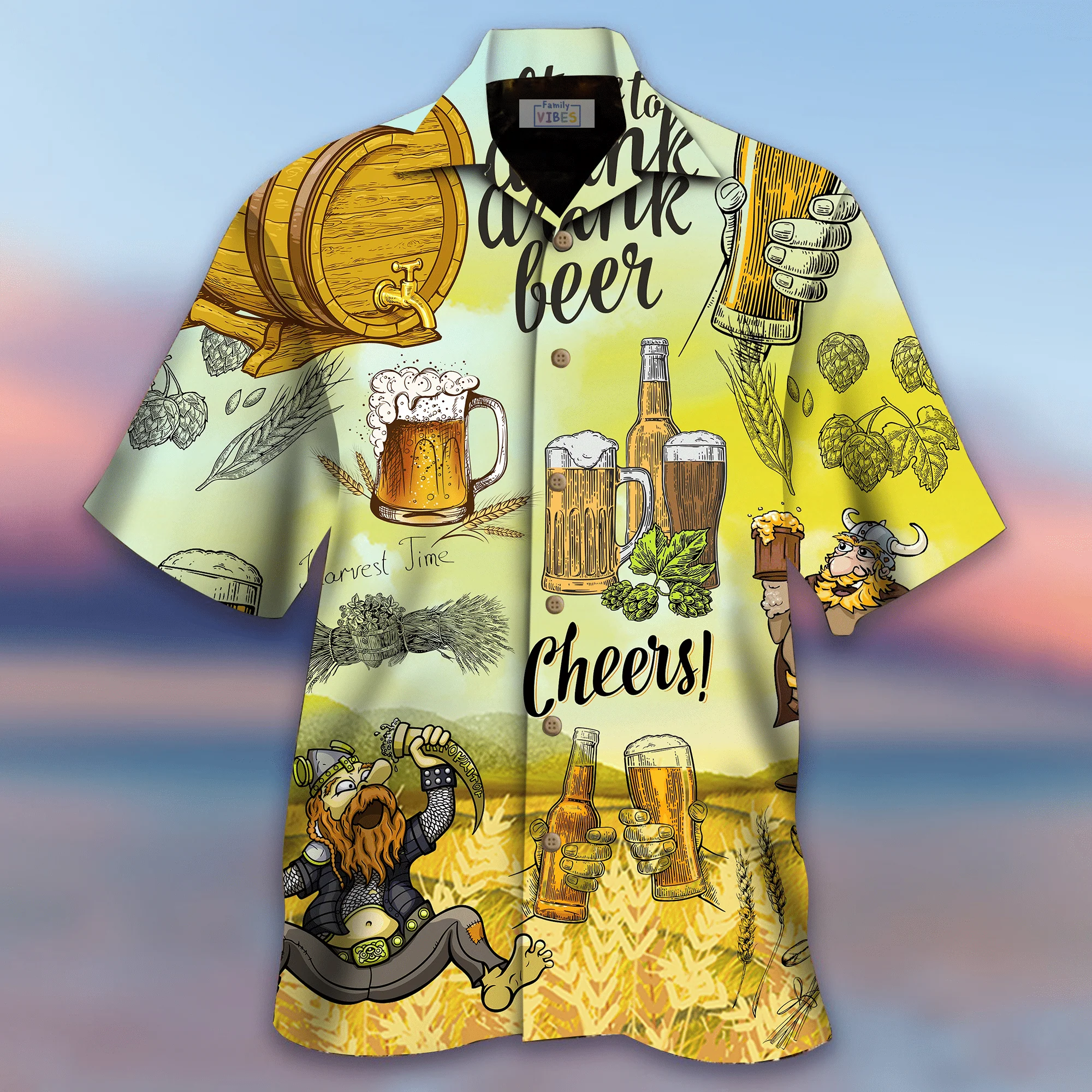 Embrace the Party with Born for Beer Hawaiian Shirt