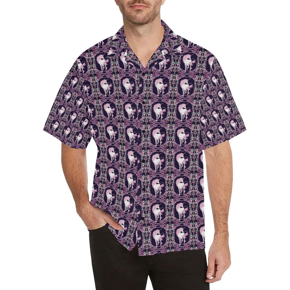 Enchanting Unicorn Flower Design Hawaiian Shirt