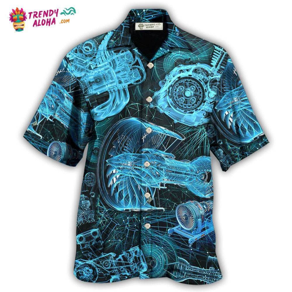 Engine Amazing Blueprint Hawaiian Shirt – Trendy Aloha