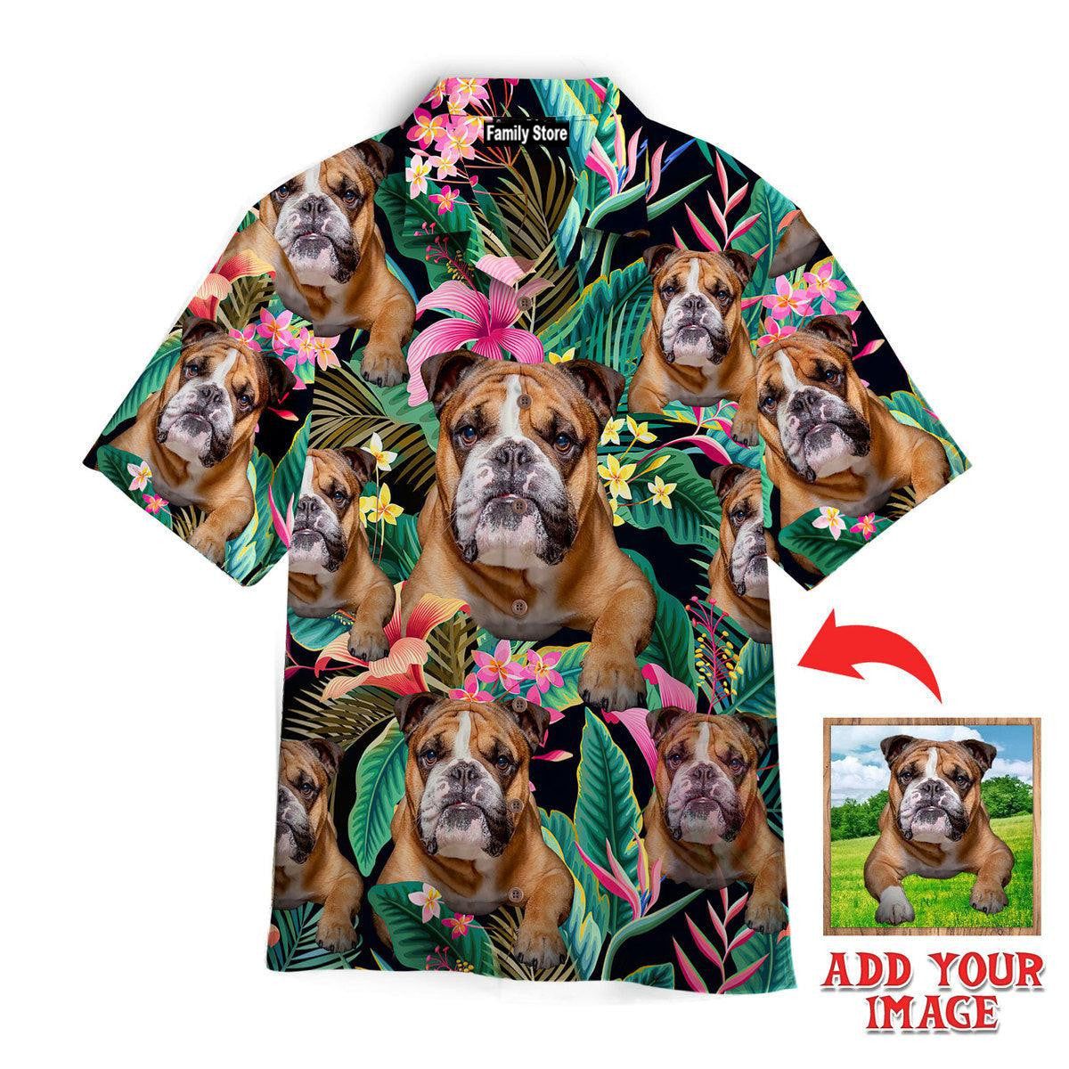 English Bulldog Custom Hawaiian Shirt English Bulldog Custom Hawaiian Shirt