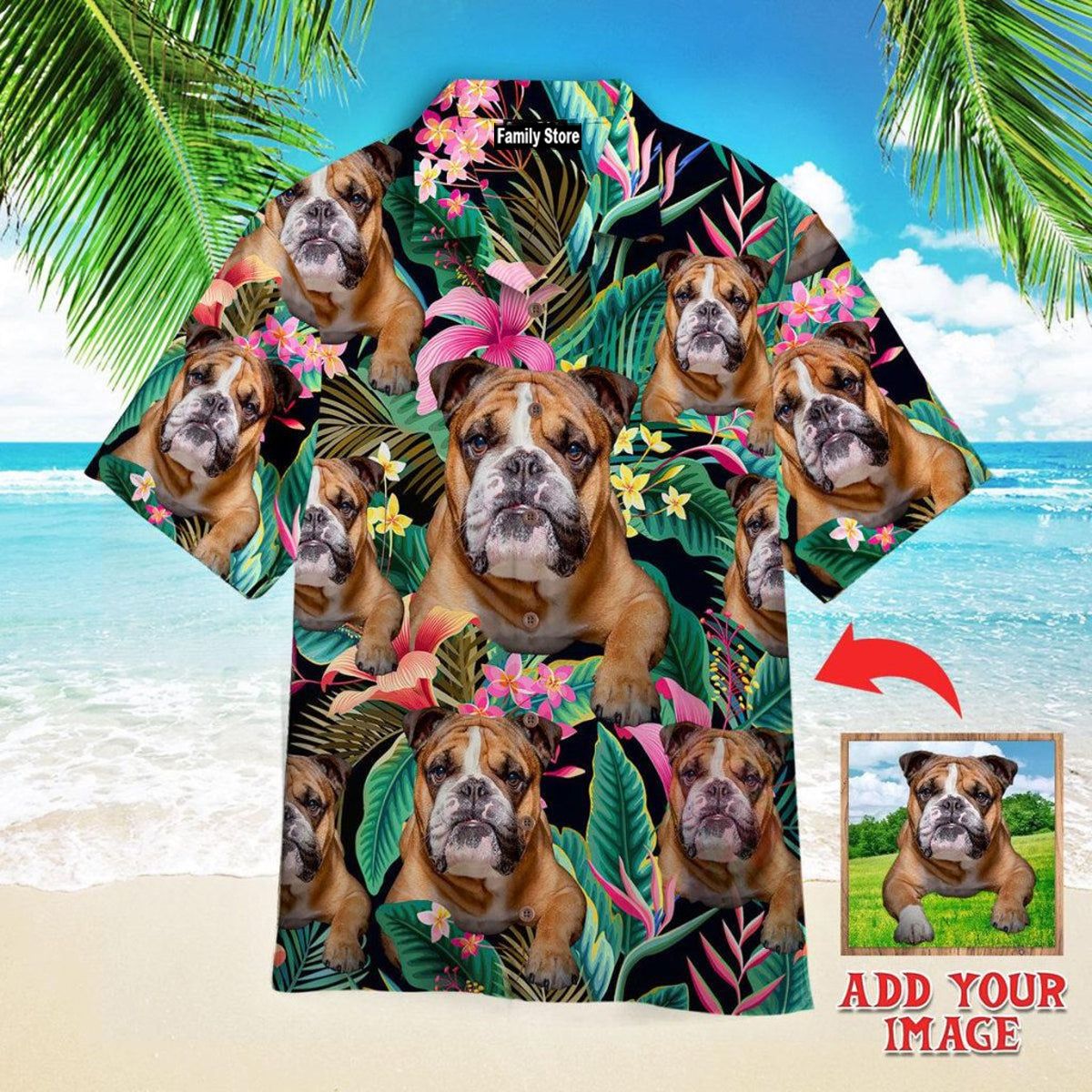 English Bulldog Custom Hawaiian Shirt