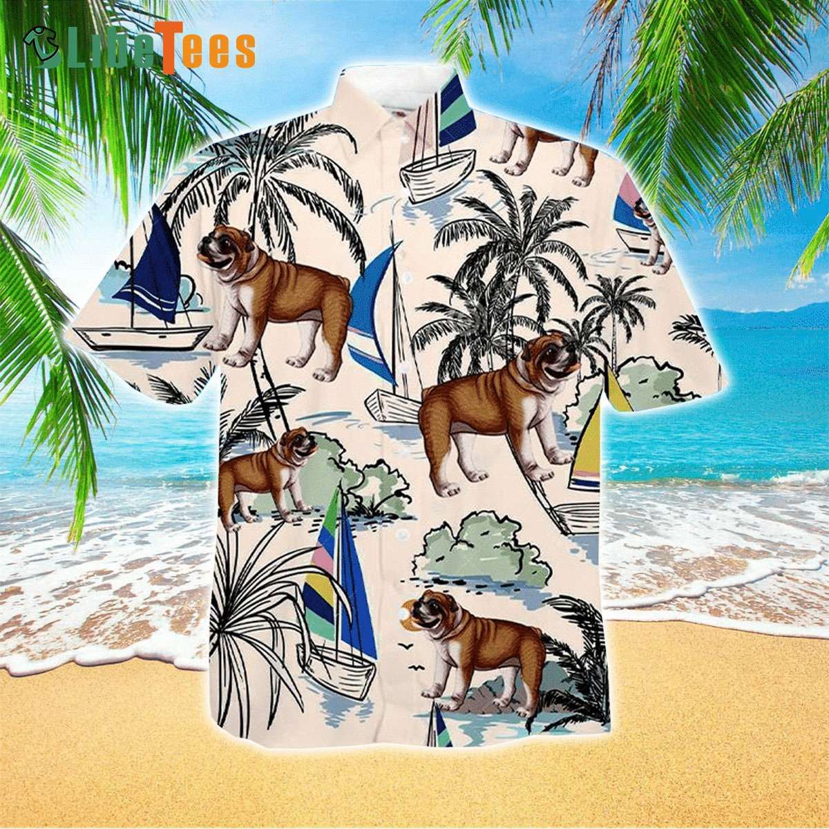 English Bulldog Summer Beach Trendy Hawaiian Shirt, Dog Trendy Hawaiian Shirt Perfect Gifts For Your Loved Ones