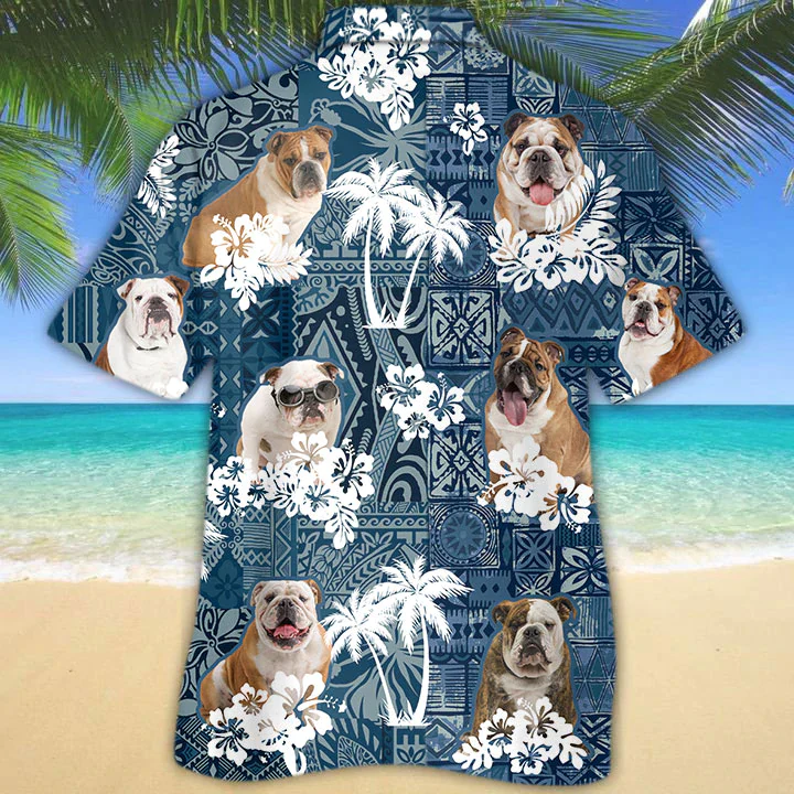 English Bulldog Trendy Hawaiian Shirt