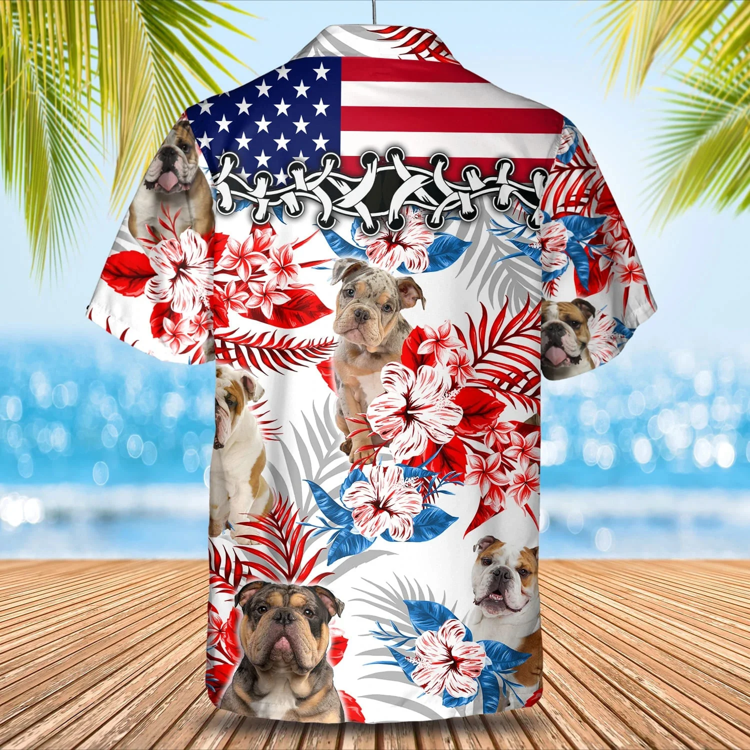 English Bulldog Trendy Hawaiian Shirt, Summer Aloha Shirt, Men Trendy Hawaiian Shirt, Gift For Summer