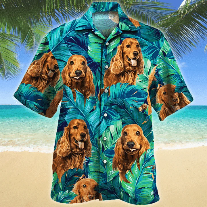 English Cocker Spaniel Dog Lovers Gift Ideal Tropical Leaves Trendy Hawaiian Shirt English Cocker Spaniel Dog Lovers Gift Ideal Tropical Leaves Trendy Hawaiian Shirt