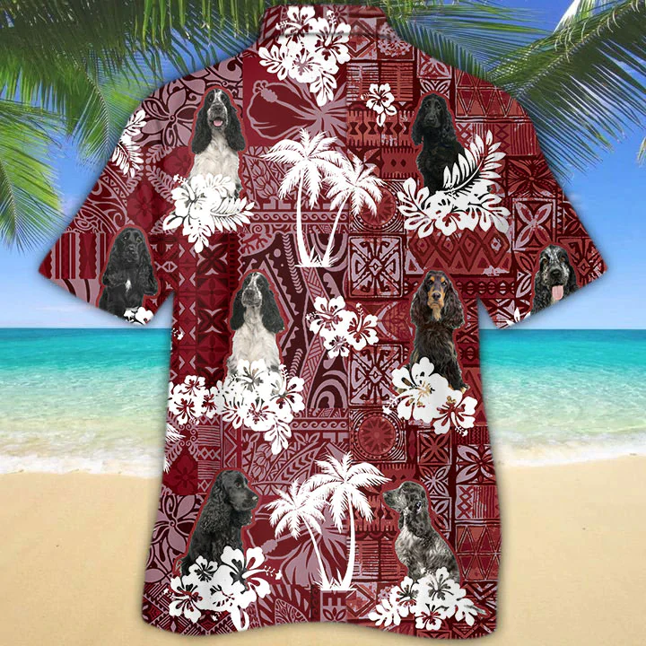 English Cocker Spaniel Red Trendy Hawaiian Shirt, Gift For Dog Lover Shirts, Animal Summer Shirts
