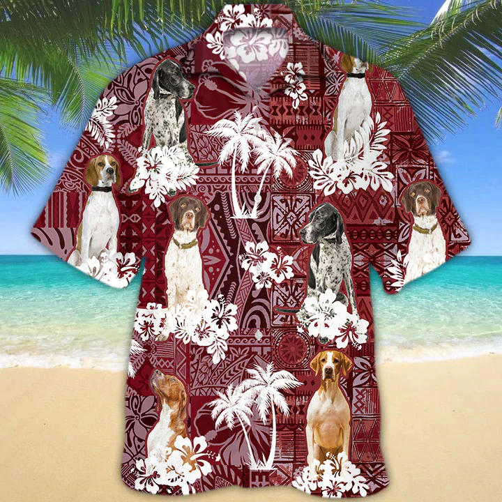 English Pointer Red Trendy Hawaiian Shirt, Gift For Dog Lover Shirts, Animal Summer Shirts English Pointer Red Trendy Hawaiian Shirt, Gift For Dog Lover Shirts, Animal Summer Shirts