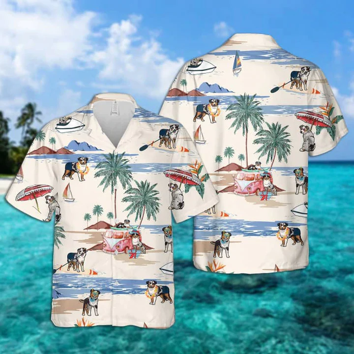 English Shepherd Summer Beach Trendy Hawaiian Shirt, Trendy Hawaiian Shirts For Men Short Sleeve Aloha Beach Shirt English Shepherd Summer Beach Trendy Hawaiian Shirt, Trendy Hawaiian Shirts For Men Short Sleeve Aloha Beach Shirt