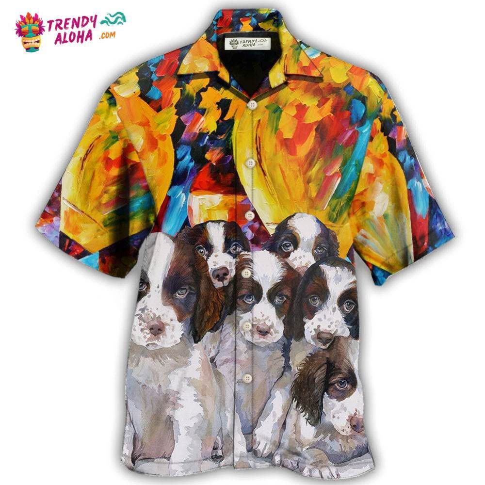 English Springer Spaniel Dog Art Dog Lovely Hawaiian Shirt – Trendy Aloha English Springer Spaniel Dog Art Dog Lovely Hawaiian Shirt – Trendy Aloha