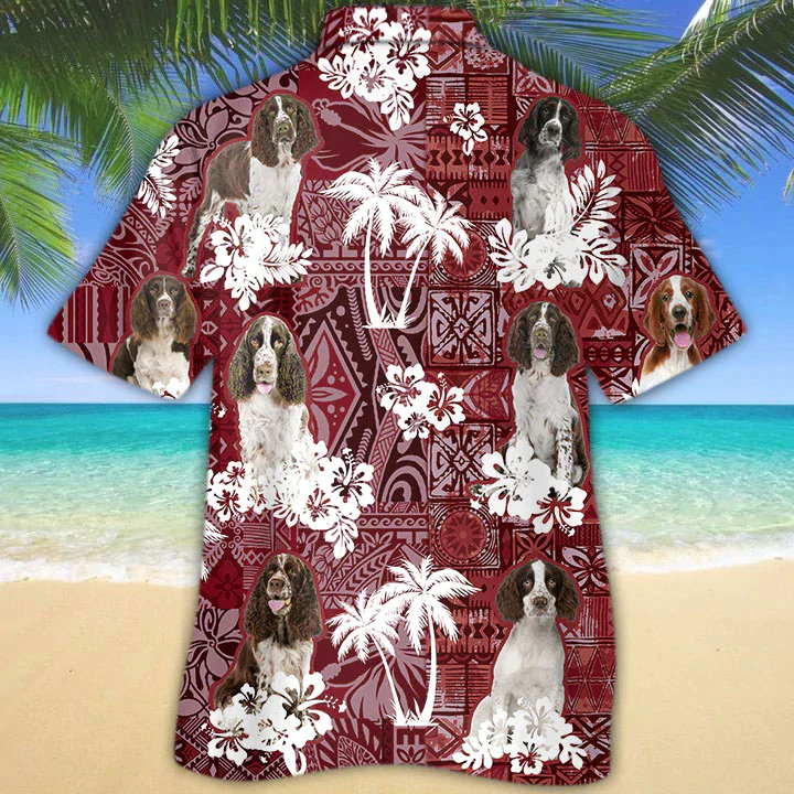 English Springer Spaniel Red Trendy Hawaiian Shirt, Gift For Dog Lover Shirts, Animal Summer Shirts