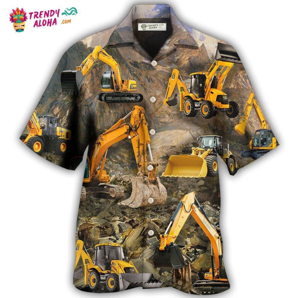 Excavator Mountain Basic Style Hawaiian Shirt – Trendy Aloha