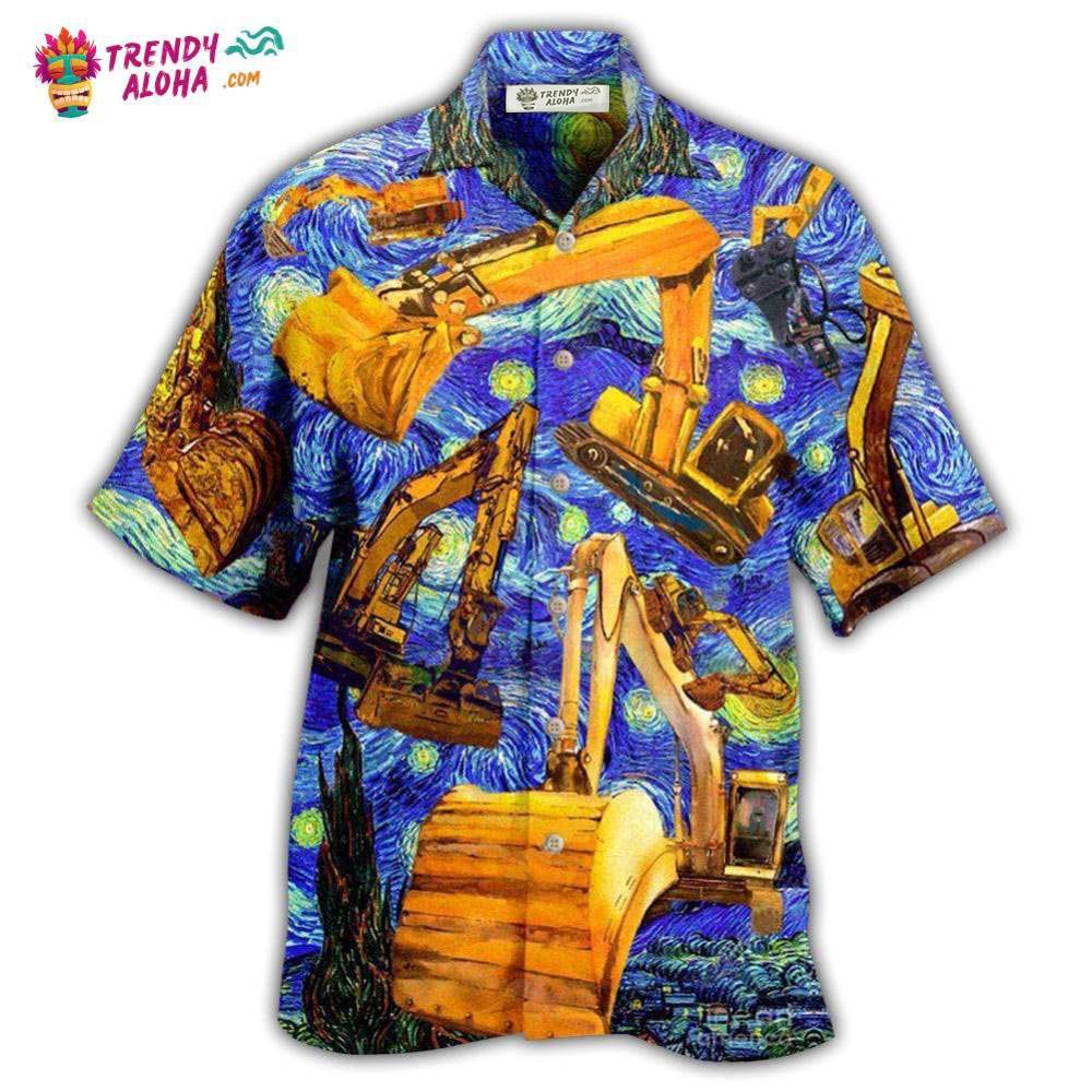 Excavator See You Later Art Hawaiian Shirt – Trendy Aloha Excavator See You Later Art Hawaiian Shirt – Trendy Aloha