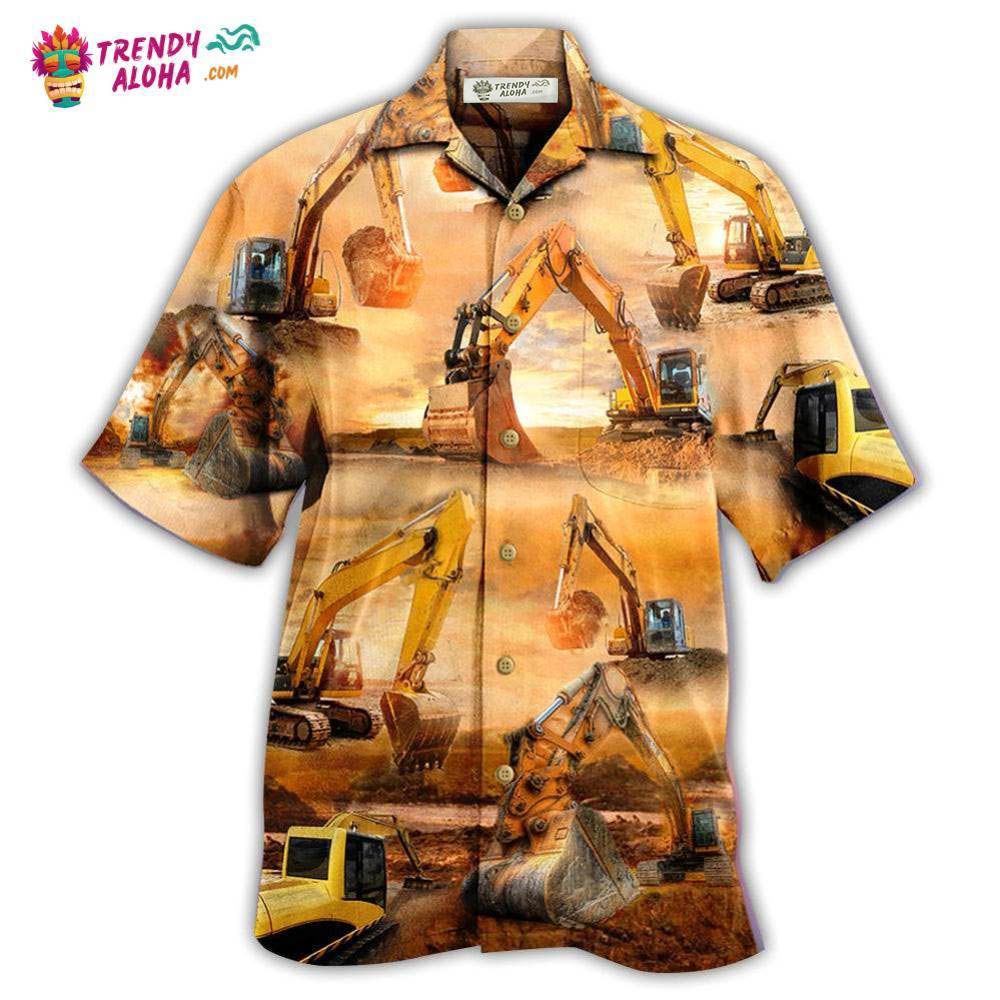 Excavator Working Hard Hawaiian Shirt – Trendy Aloha Excavator Working Hard Hawaiian Shirt – Trendy Aloha