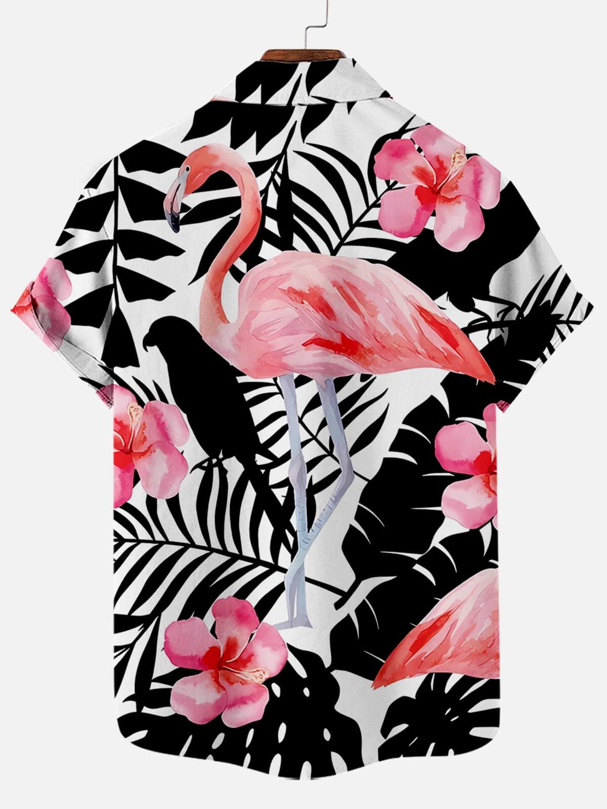 Exotic Bird Paradise: Tropical Jungle Pattern With Bird Men’s Hawaiian Shirt