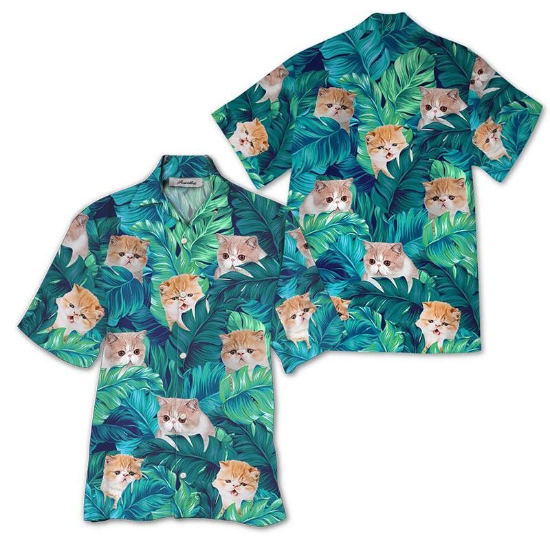Exotic Cat Trendy Hawaiian Shirt For
