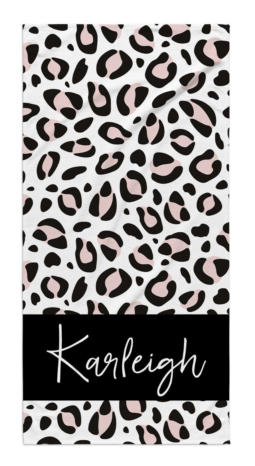 Exquisite Leopard Pattern Personalized Beach Towels Unique Style