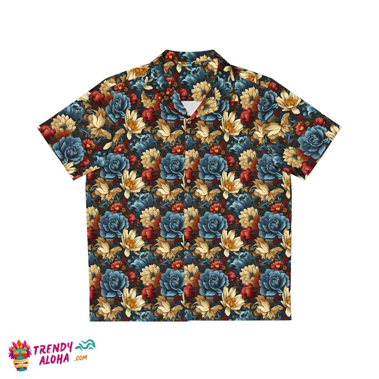 Exquisite Men’s Floral Print Aloha Tropical Hawaiian Shirt Vacation