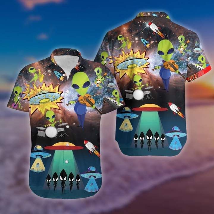 Extravagant Aliens Share a Musical Aloha Shirt Space