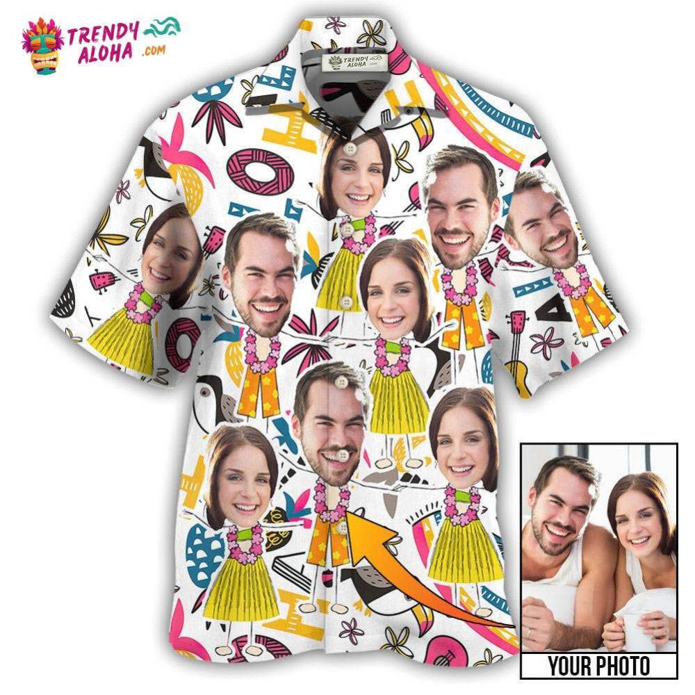 Face Custom Photo Aloha Couple Hawaiian Shirt – Trendy Aloha Face Custom Photo Aloha Couple Hawaiian Shirt – Trendy Aloha