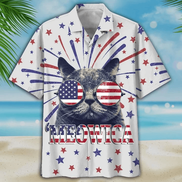 Face Kool Cat Lovers Hawaiian Shirt for Men and Women