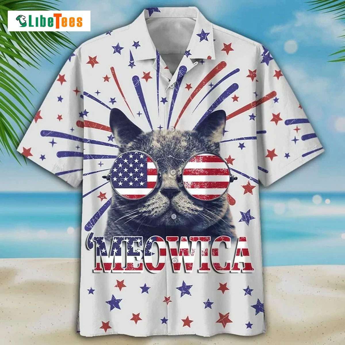 Face Kool Cat Meowica, Cat Trendy Hawaiian Shirt Perfect Gifts For Your Loved Ones
