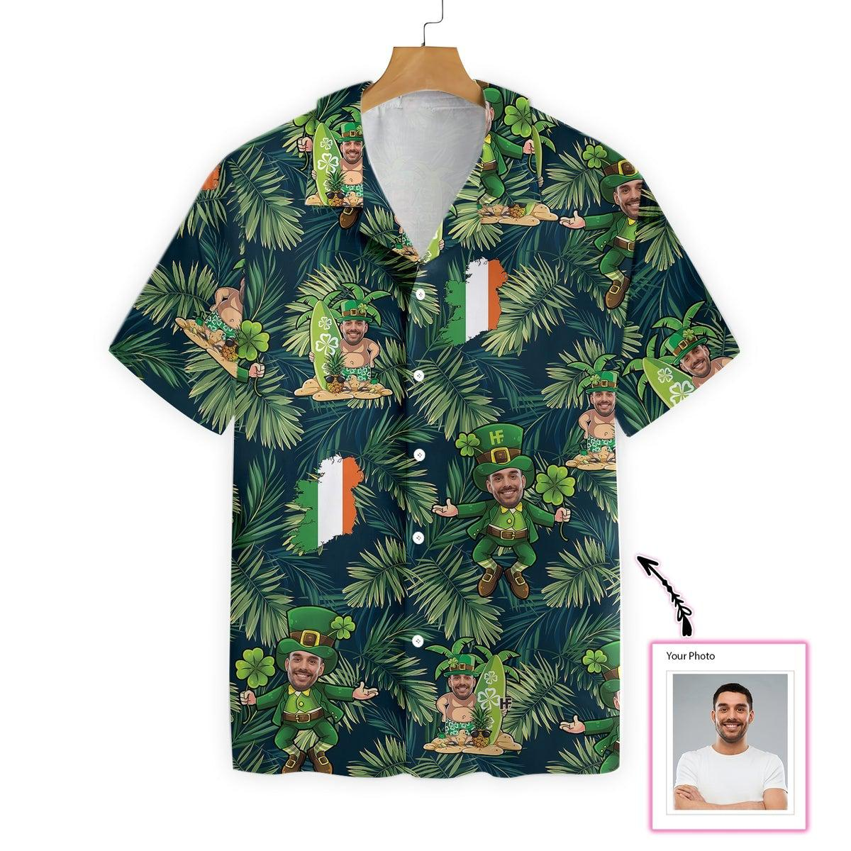 Face Leprechaun Irish Proud Custom Hawaiian Shirt