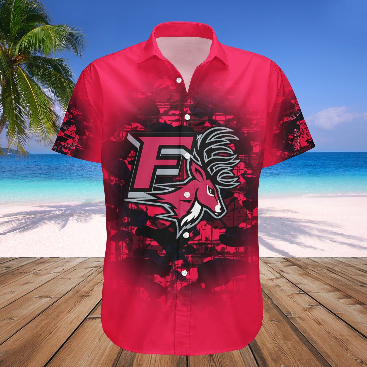 Fairfield Stags Hawaii Shirt Camouflage Vintage – NCAA