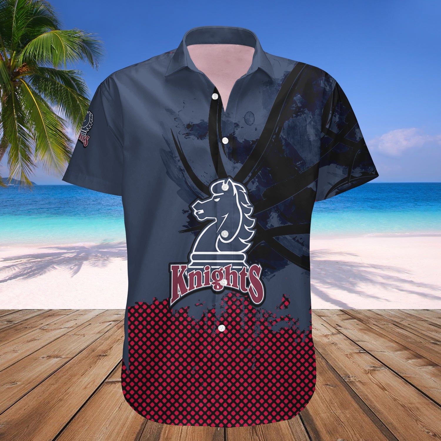 Fairleigh Dickinson Knights Hawaii Shirt Basketball Net Grunge Pattern – NCAA