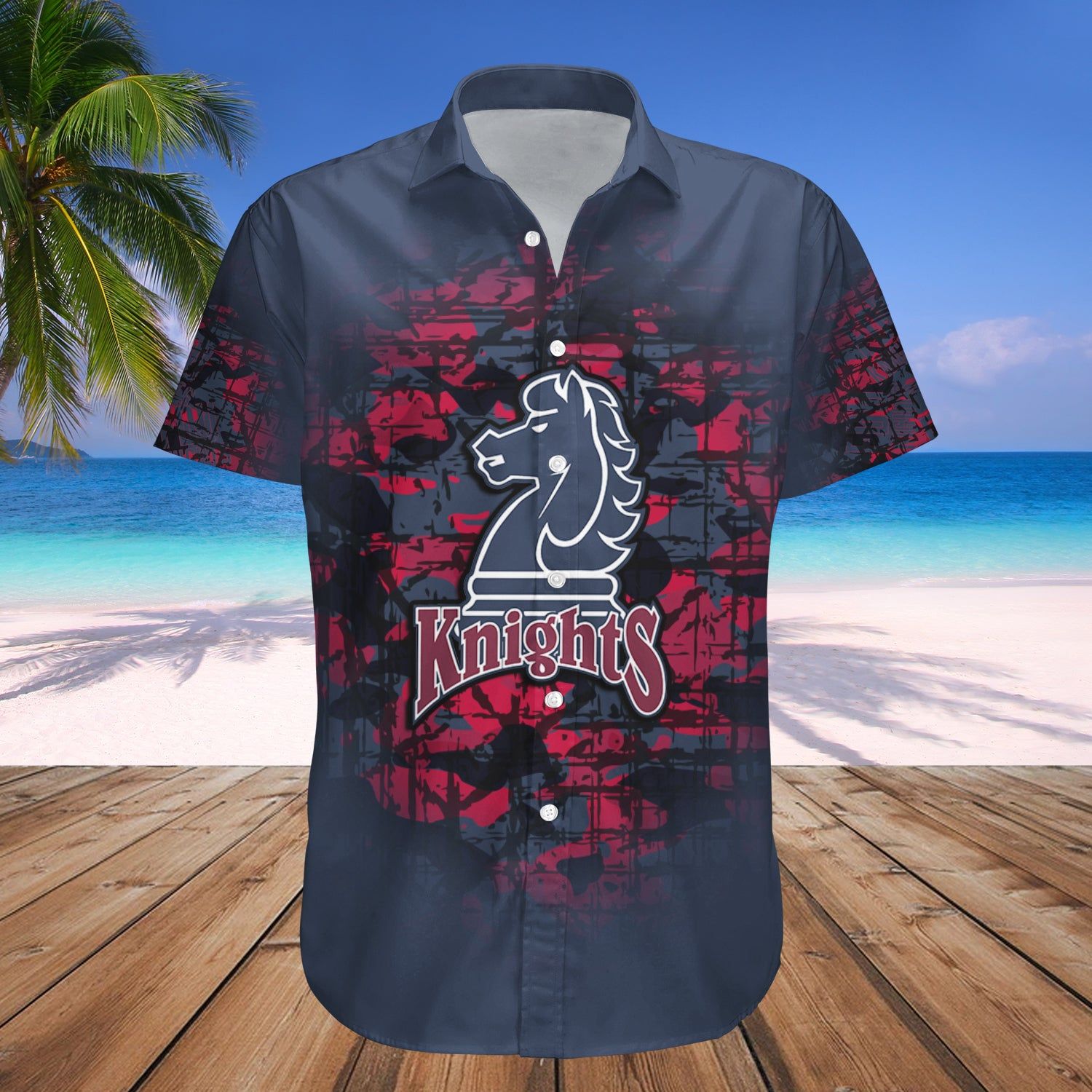 Fairleigh Dickinson Knights Hawaii Shirt Camouflage Vintage – NCAA