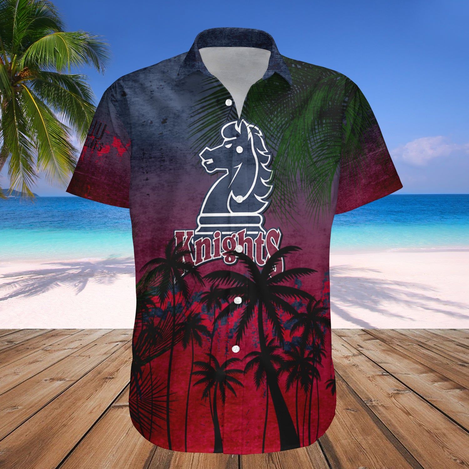 Fairleigh Dickinson Knights Hawaii Shirt Coconut Tree Tropical Grunge – NCAA