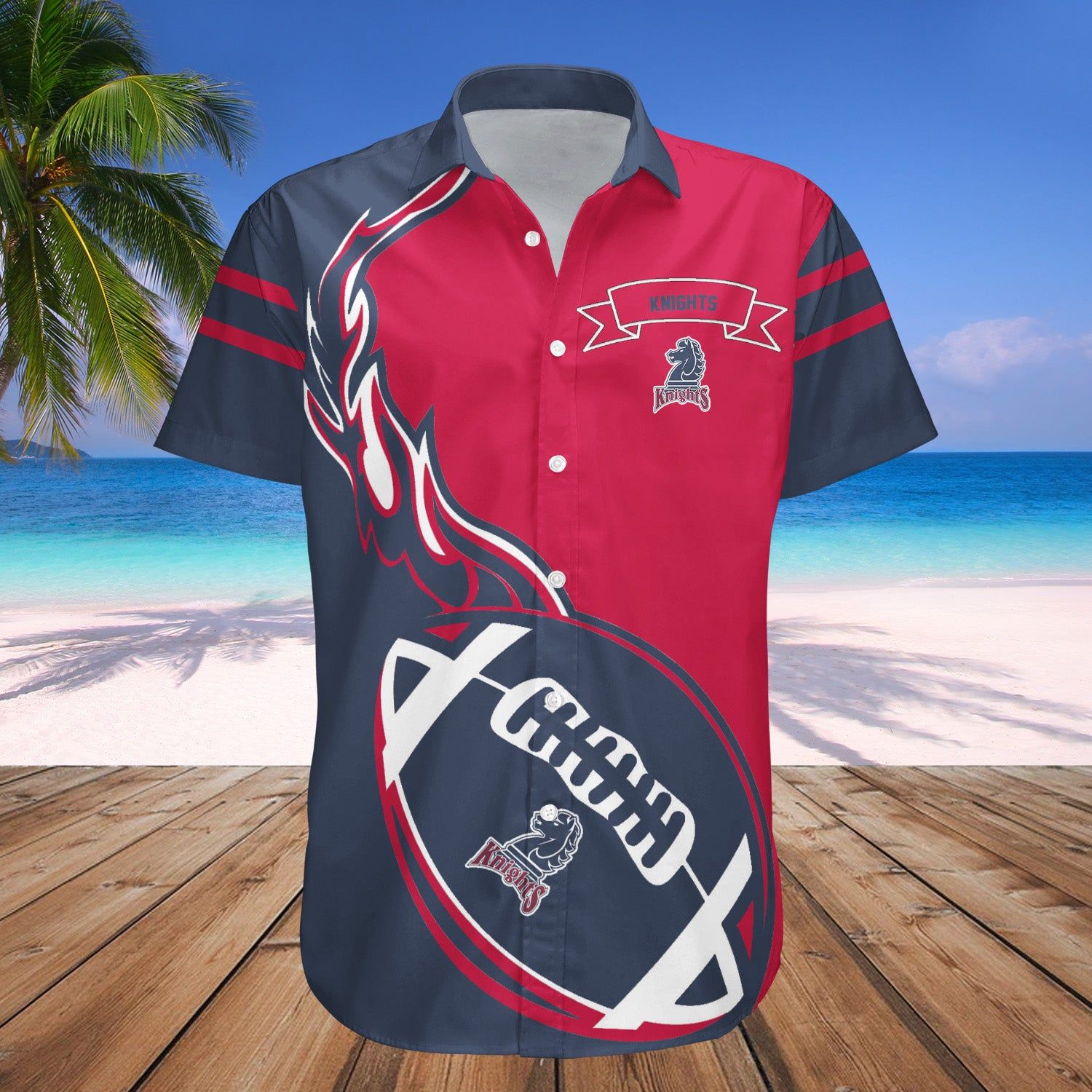 Fairleigh Dickinson Knights Hawaii Shirt Flame Ball – NCAA