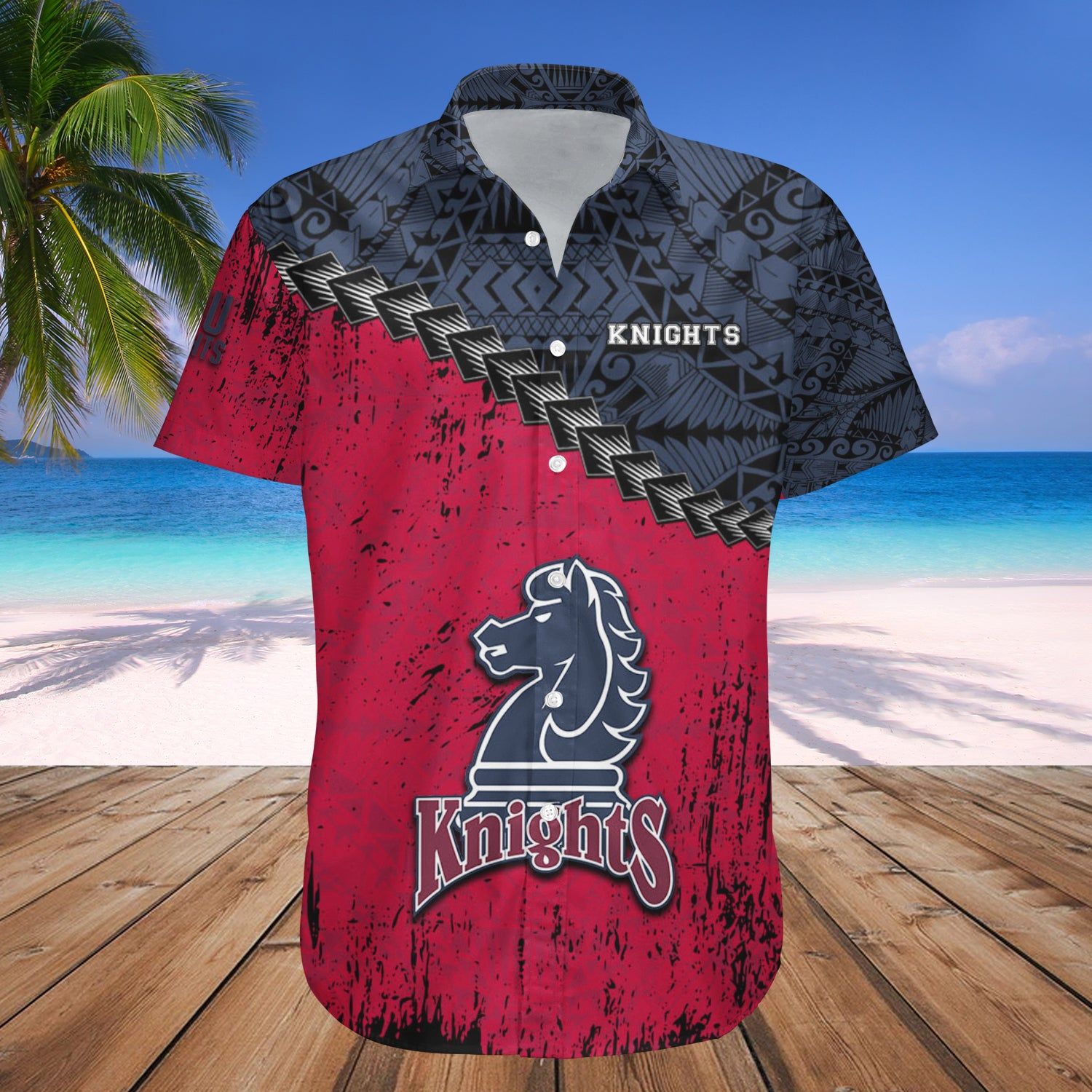 Fairleigh Dickinson Knights Hawaii Shirt Grunge Polynesian Tattoo – NCAA