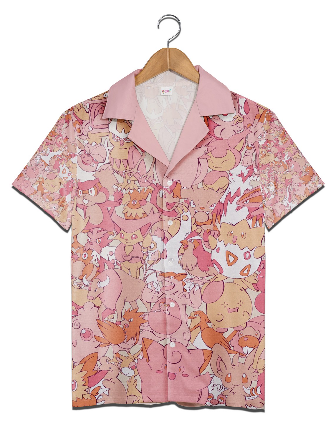Fairy Type Pokemon Hawaiian Shirt, Pink Pokemon Aloha Shirt