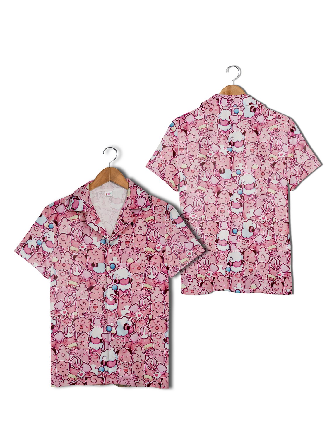 Fairy Type Seamless Pattern Pokemon Button Up Hawaiian Shirt Fairy Type Seamless Pattern Pokemon Button Up Hawaiian Shirt