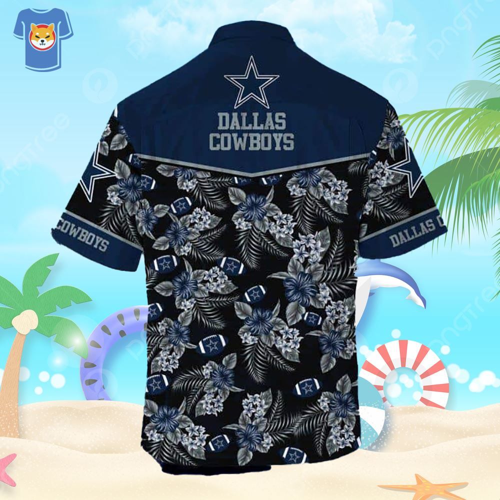 Family Time at Beach with Dallas Cowboys Hawaiian Shirt