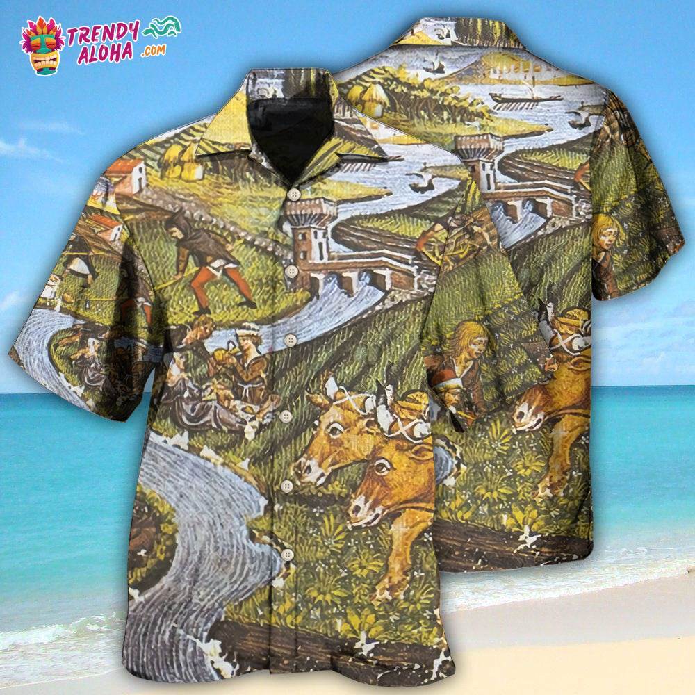 Farm Agriculture Cow Vintage Hawaiian Shirt – Trendy Aloha