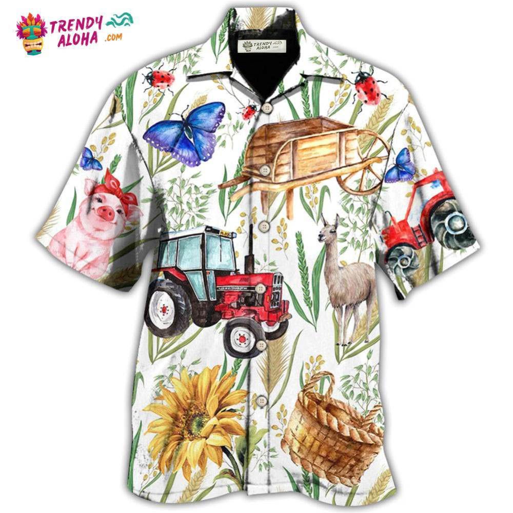 Farm Agriculture Sunflower Butterfly Hawaiian Shirt – Trendy Aloha