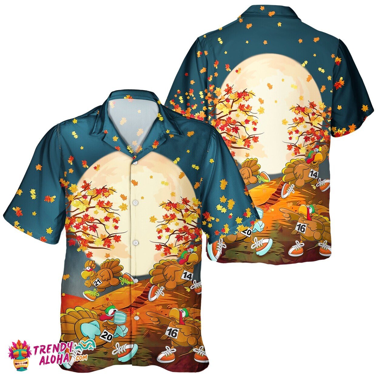Farm Fresh Turkey Design Unisex Hawaiian Thanksgiving Day Shirt
