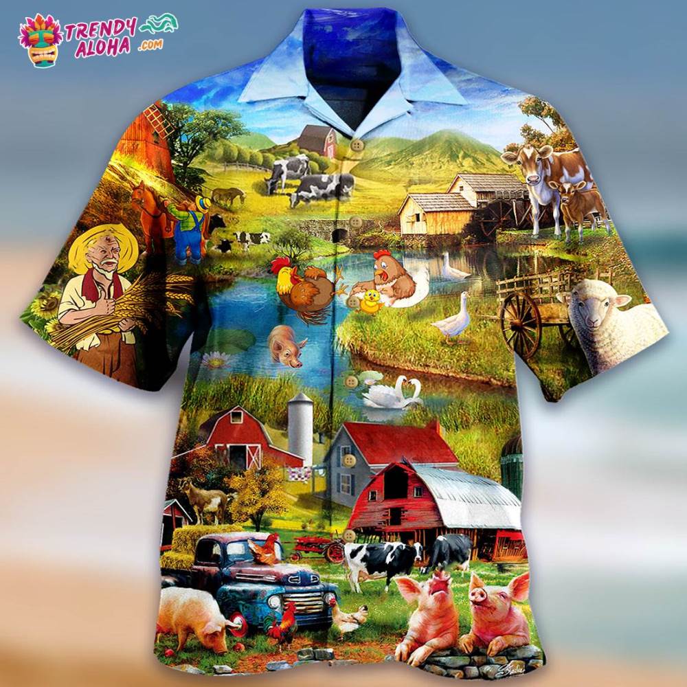 Farm Love Animals In The Village Hawaiian Shirt – Trendy Aloha