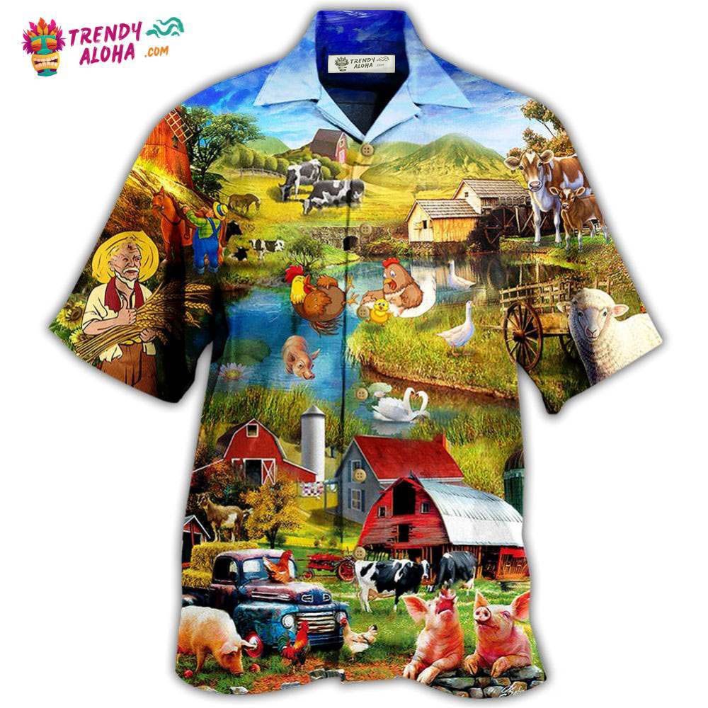 Farm Love Animals In The Village Hawaiian Shirt – Trendy Aloha Farm Love Animals In The Village Hawaiian Shirt – Trendy Aloha