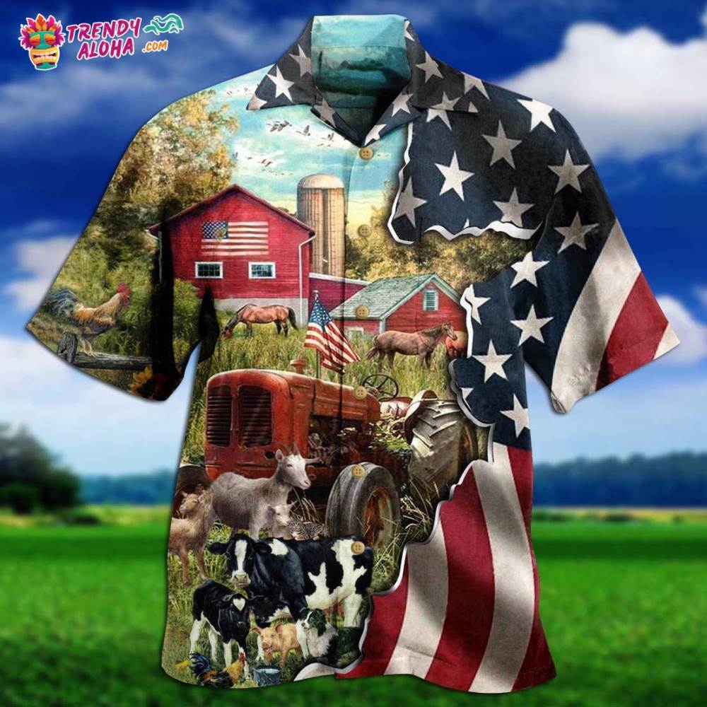 Farm Love Cows And Animals America Hawaiian Shirt – Trendy Aloha