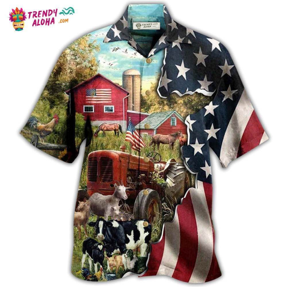 Farm Love Cows And Animals America Hawaiian Shirt – Trendy Aloha Farm Love Cows And Animals America Hawaiian Shirt – Trendy Aloha