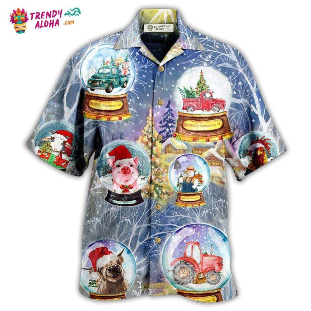 Farm Xmas Funny Global Hawaiian Shirt – Trendy Aloha Farm Xmas Funny Global Hawaiian Shirt – Trendy Aloha