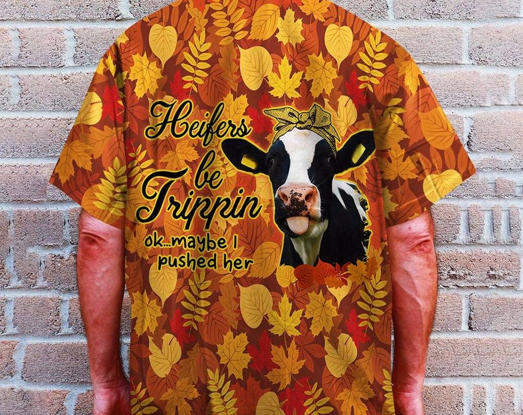 Farmer Heifers Be Trippin Trendy Hawaiian Shirt, Beach Party Matching Shirt For Men/Women, Hawaiian Set Gift, Gifts For Bachelor Party.