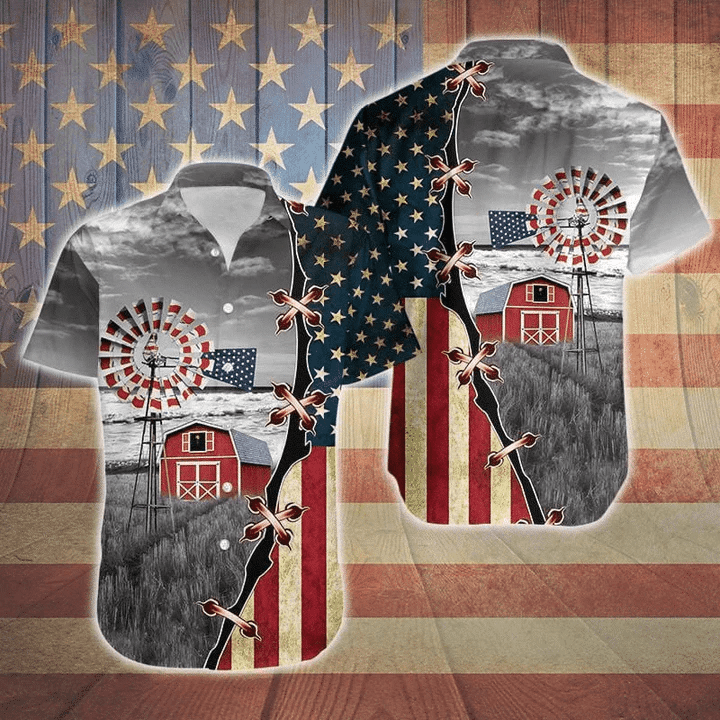 Farmer Independence Day Patriotic Trendy Hawaiian Shirt For Men And Women