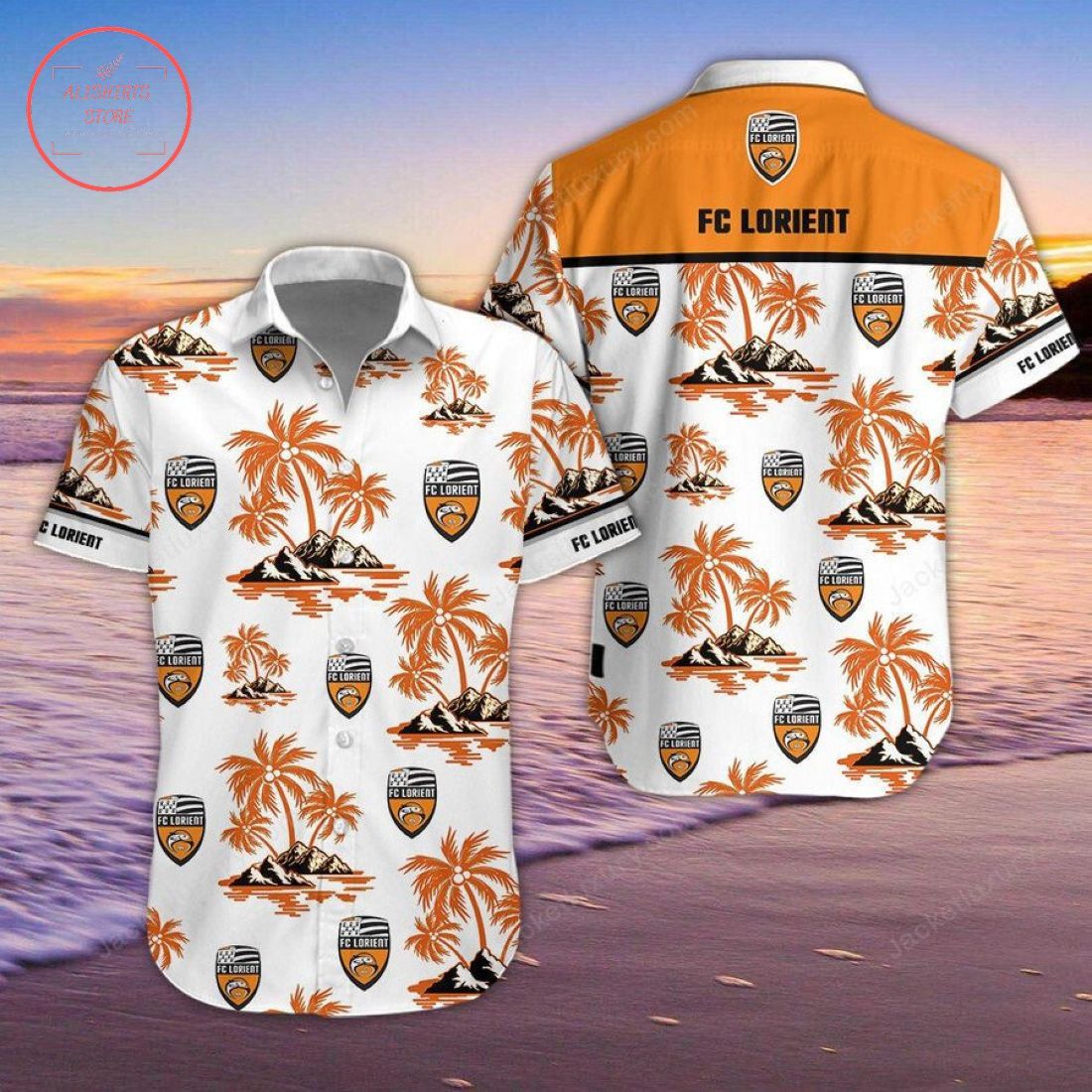 Fc Lorient Coconut Tree Trendy Hawaiian Shirt Aloha Shirt