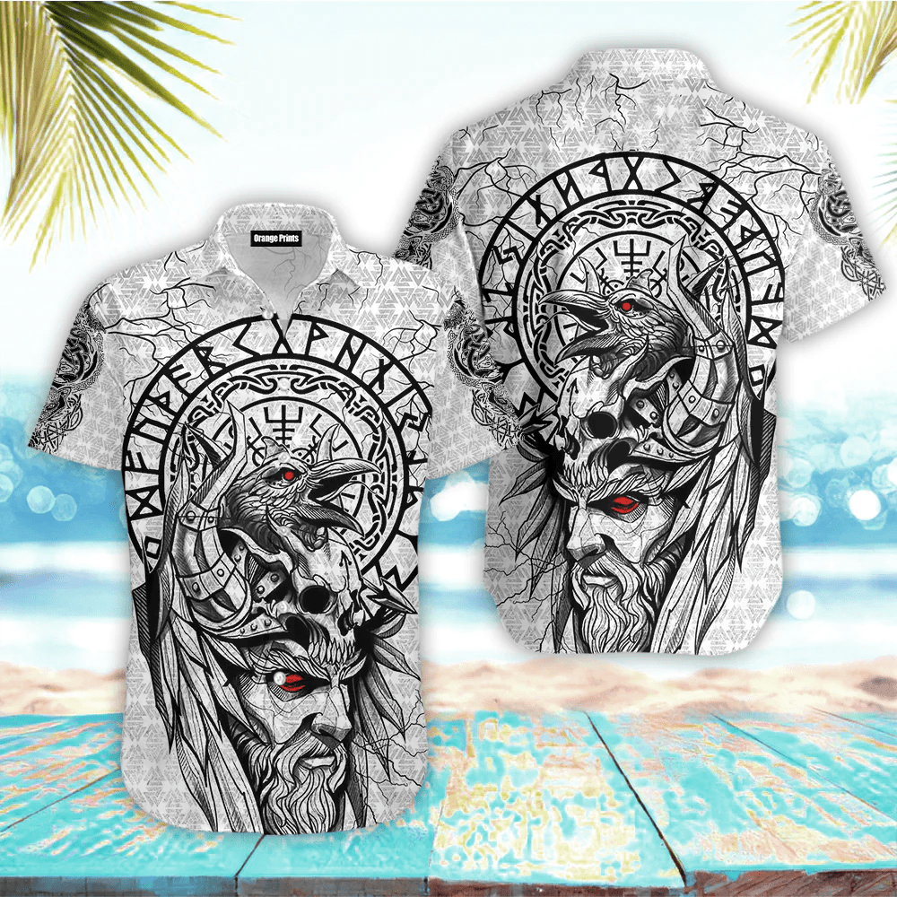 Feel the Power in Odin Tattoo Viking Hawaiian Threads