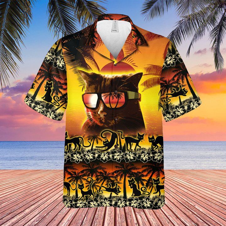 Feline Admiration Hawaiian Shirt Iconic Cat Lovers Series