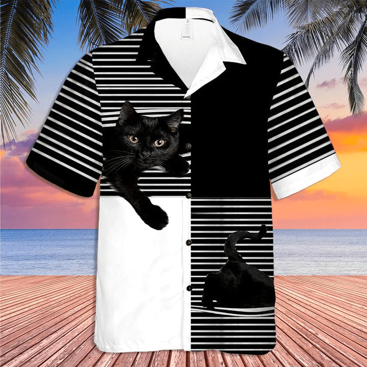 Feline Adoration Theme Hawaiian Shirt Perfect Cat Lovers Design