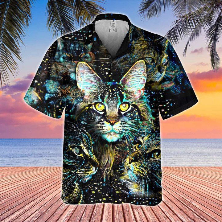 Feline Affection Display Hawaiian Shirt Perfect Cat Lovers Design